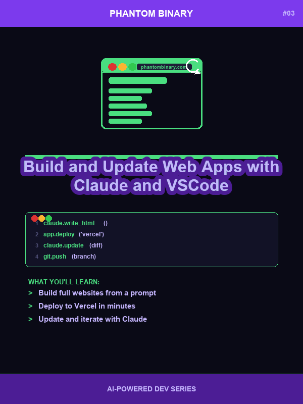 Build and Update Web Apps with Claude and VSCode